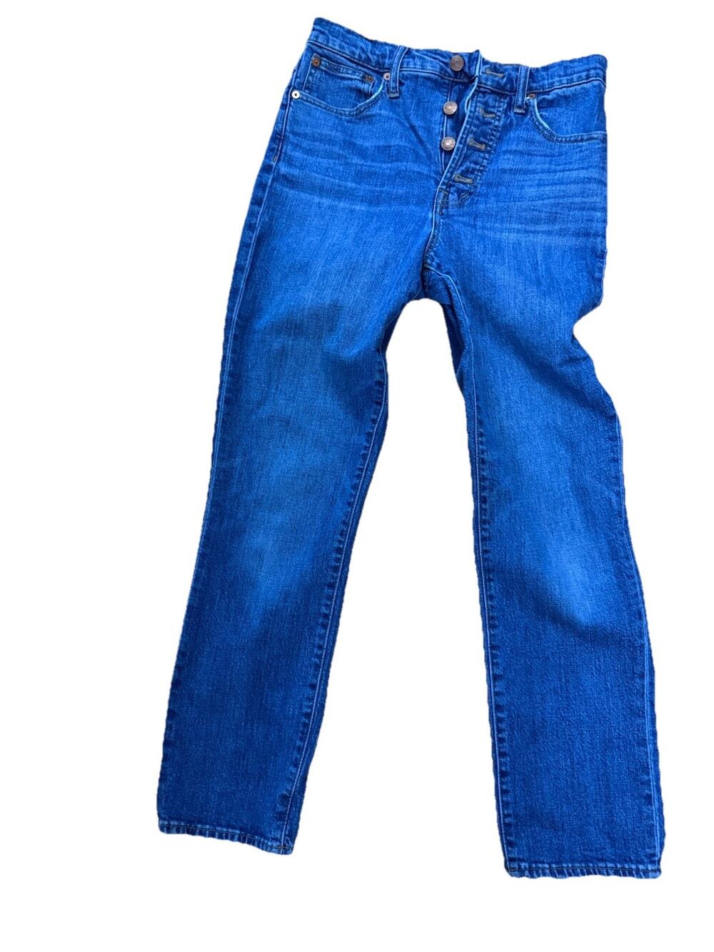 MADEWELL Women’s Vintage Crop Denim Button Up Blue Jeans Size 26